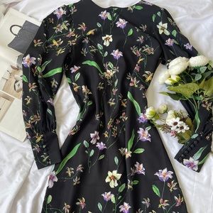 Black flower dress